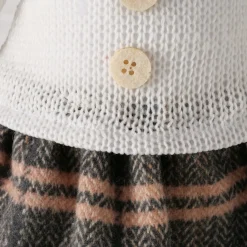 Deko Teddy mit Rock und Hundeschuhe, Teddymädchen mit Teleskopbeine, 34cm bis 54cm, Boltze Home Collection