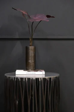 Deko Vase Fred, massive Metallvase used look, 25cm, Trademark Living