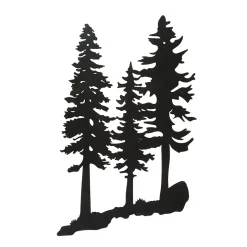 Deko Wandobjekt Wald, Baum Fidelio, schwarz, 33x53cm, Boltze Home Collections