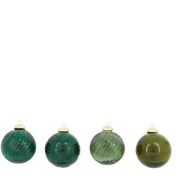 Deko Weihnachtskugeln aus Glas grün, Ø8cm, DIJK Natural Collections