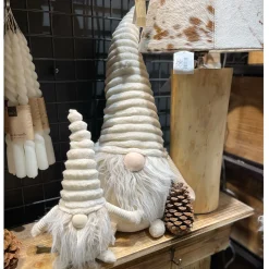 Deko Wichtel, Weihnachtswichtel beige, 54cm