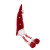 Deko Wichtel, Weihnachtszwerg Santa Romeo mit Bammelbeine, rote Filzmütze mit Sterne, 46cm