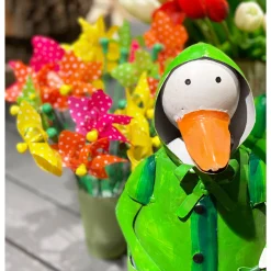 Deko Windrad, gelb mit Punkte, 27cm, Kunststoff