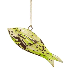 Deko Fisch used look, Metallfisch beige, Hänger, 22cm