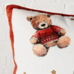 Deko Plüschkissen Bailey Bär, 45x45cm, Boltze Home Collections