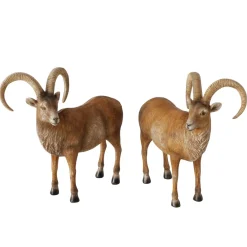 Deko Steinbock Poldie, Steinbock stehend, dunkles braun, 23cm, Boltze Home Collection