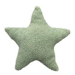 Deko Sternenkissen Dans, weiches Plüschkissen in sternenform, 36x36cm, grün