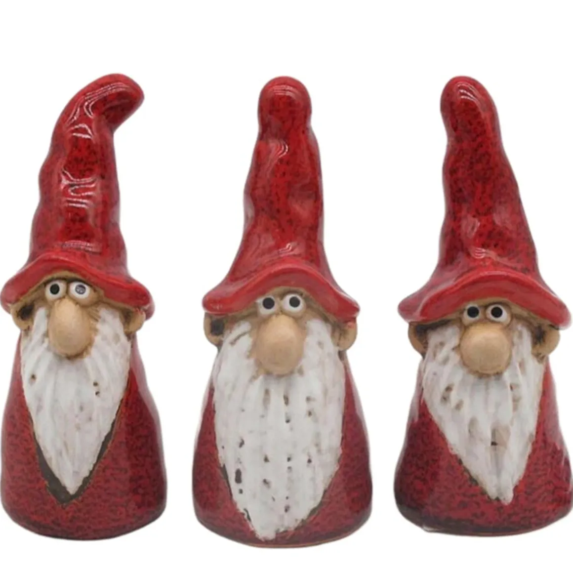 Deko Wichtel Santa Marta rot, Keramikwichtel Weihnachten, 11cm