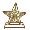Edler Stern Weihnachten, kupfer-goldener Weihnachtsstern mit Pailletten, 18x21cm