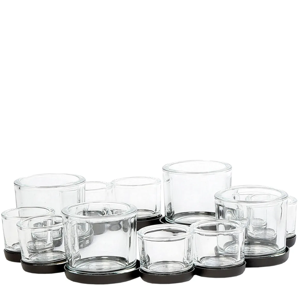 Eisen Windlicht Ennis rund, 12 Gläser, 100cm, Ø35, WMG Grünberger