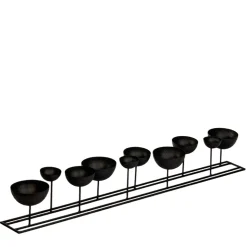 Eisen Windlicht Lincoln hoch, 10 Schalen in unterschiedlichen Größen, 100cm, WMG Grünberger