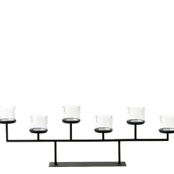 Eisen Windlicht Tizio hoch, 6 Gläser, 95cm, WMG Grünberger