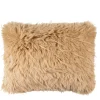 Fake Fellkissen Teddy, Teddy Langhaar, Cognac, 35x45cm, Mars & More