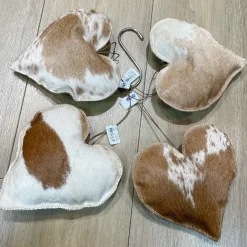 Fell Herz, Kuhfellherz braun-weiß, 20cm, Hänger, Mars & More