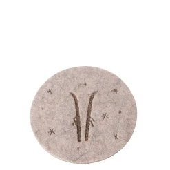 Filz Untersetzer Mountains Ski, Ø10cm, beige, 6tlg, Boltze Home Collections