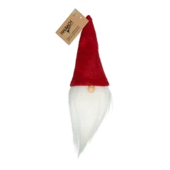 Flaschenwichtel Weihnachtszwerg, Wichtelmütze aus Filz für Flaschen, weiß-rot, 16cm