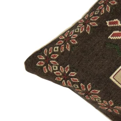 Gobelin Kissen Ski, Alpen und Berghütten, braun-beige, 30x45cm, Mars & More