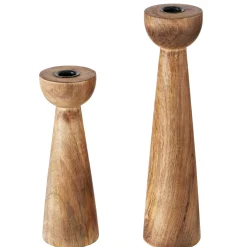 Holz Kerzenleuchter Tulipa, 30x7cm, Boltze