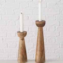 Holz Kerzenleuchter Tulipa, 30x7cm, Boltze