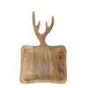 Holz Schneidebrett mit Geweih, Holzbrett Geweih, 28x45cm, Mars & More