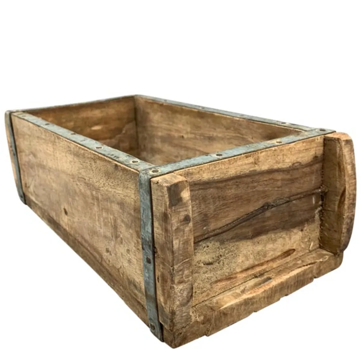 Holzkiste Ziegelform, Holzkasten Antik-look, 32x14cm