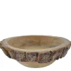 Holzschale Natur, rustikale Mangoschale mit Rinde, Ø22cm