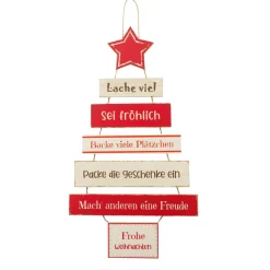 Holzschild Tanolo, Weihnachtssprüche zum Hängen, 80x40cm, Boltze Home Collections