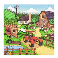 Home Fashion Papierservietten Kinder, Bauernhof, 33x33cm