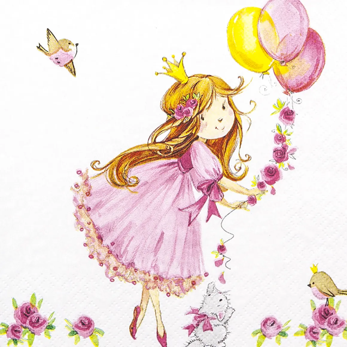 Home Fashion Papierservietten Prinzessin, 33x33cm