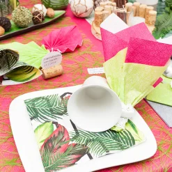 Home Fashion Papierservietten grün, einfarbig grün, 33x33cm