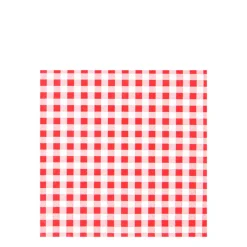 Home Fashion Papierservietten Karo rot, rot-weiß kariert, 25x25cm
