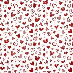 Home Fashion Papierservietten Herzen rot, Herzen überall, 25x25cm