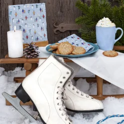 Home Fashion Papierservietten Schlittschuhe, Ice Skating, 33x33cm