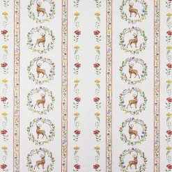 Home Fashion Papierservietten Hirsch, Hirsche mit Blumenbordüre, 33x33cm