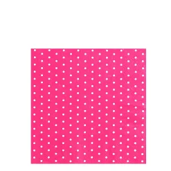 Home Fashion Papierservietten Dots, Punkte berry pink-weiß, 25x25cm