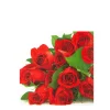 Home Fashion Papierservietten rote Rosen, 25x25cm