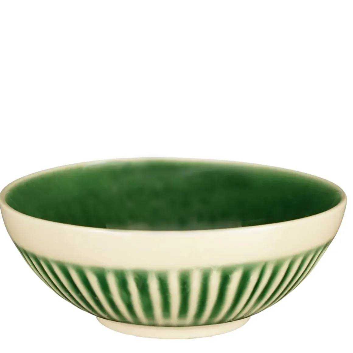 Keramik Schüssel Elice, Schüssel mit Relief, grün-beige, Ø16cm, Mica Decorations