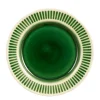 Keramik Teller Elice, Speiseteller mit Relief, grün-beige, Ø27cm, Mica Decorations