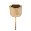 Kerzenhalter, Adventsstecker für Stabkerzen, gold, 4x11cm, Aluminium