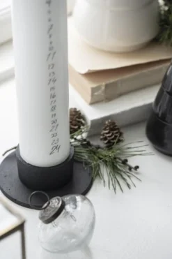 Kerzenhalter für 5cm Stumpenkerzen, Kerzenhalter schwarz mit Sockel, 10cm, Ib Laursen