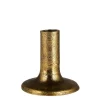 Kerzenhalter Midelt gold, schlanker rustikaler Kerzenständer gold, 10cm, Ib Laursen