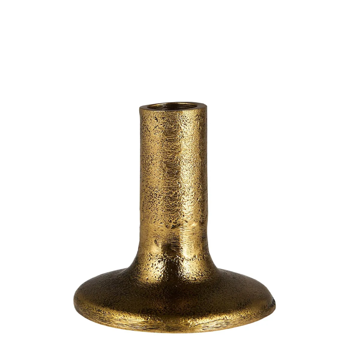 Kerzenhalter Midelt gold, schlanker rustikaler Kerzenständer gold, 10cm, Ib Laursen