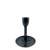 Kerzenständer mit Schale, schwarz, 14cm, Metall