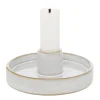 Kerzenständer Schale Marima, Keramikschale weiß für Stabkerzen, Ø10cm, Boltze Home Collections