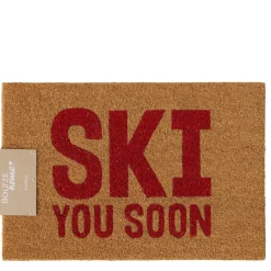 Kokos Fussmatte Skiing, Matte Ski you soon, 60x40cm, Boltze Home Collections