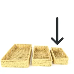 Korb Natur, geflochten rechteckig, 25x11cm