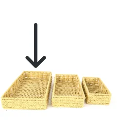 Korb Natur, geflochten rechteckig, 40x20cm
