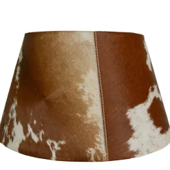 Kuhfell Lampenschirm, braun-weiß, 30cm, Mars & More