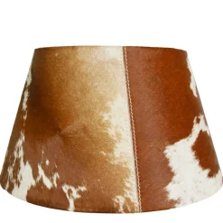 Kuhfell Lampenschirm, braun-weiß, 30cm, Mars & More