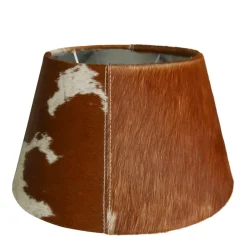 Kuhfell Lampenschirm, braun-weiß, 30cm, Mars & More